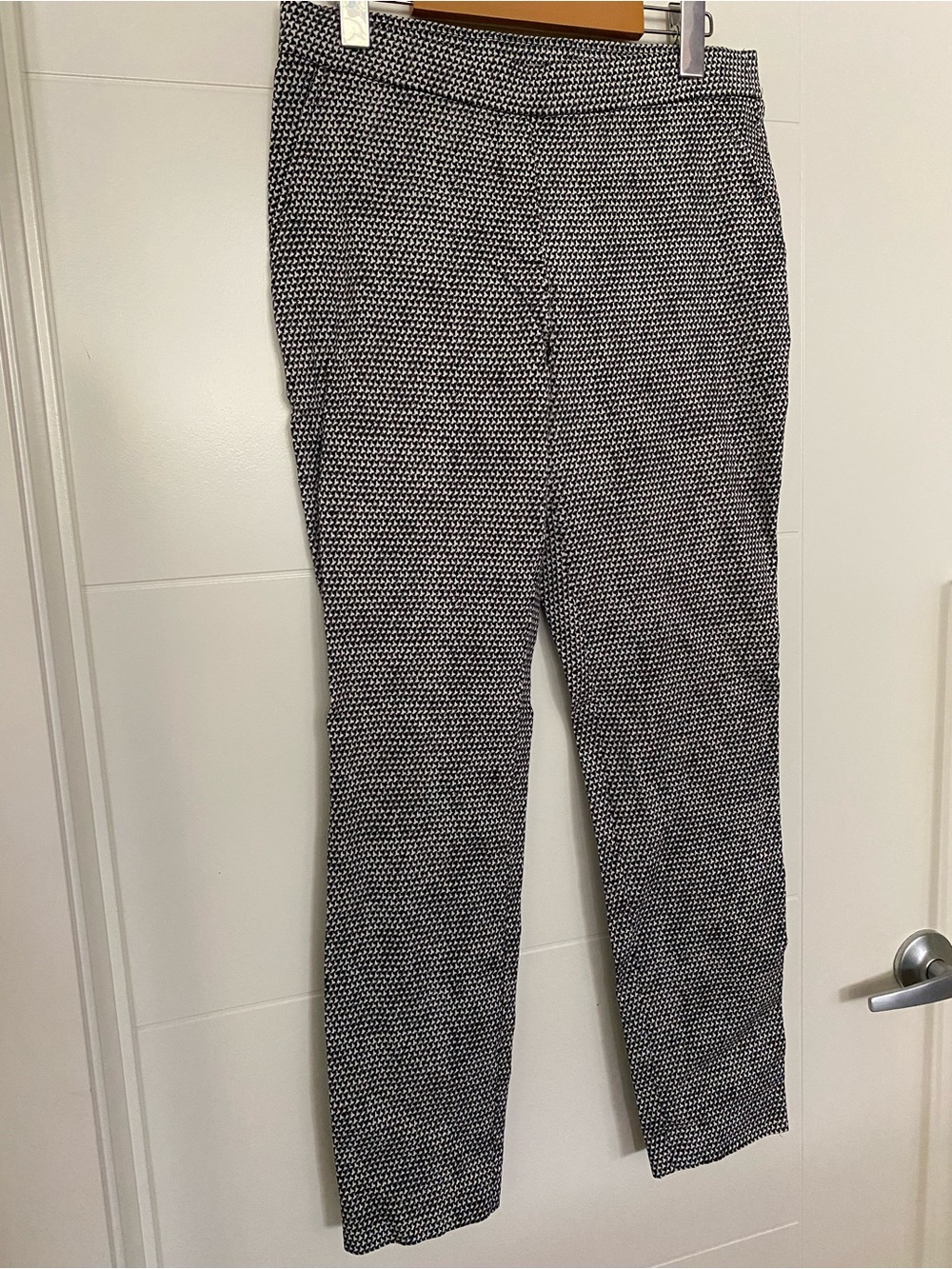 Dalia Black and White Micro-Pattern Women's Dress Pants